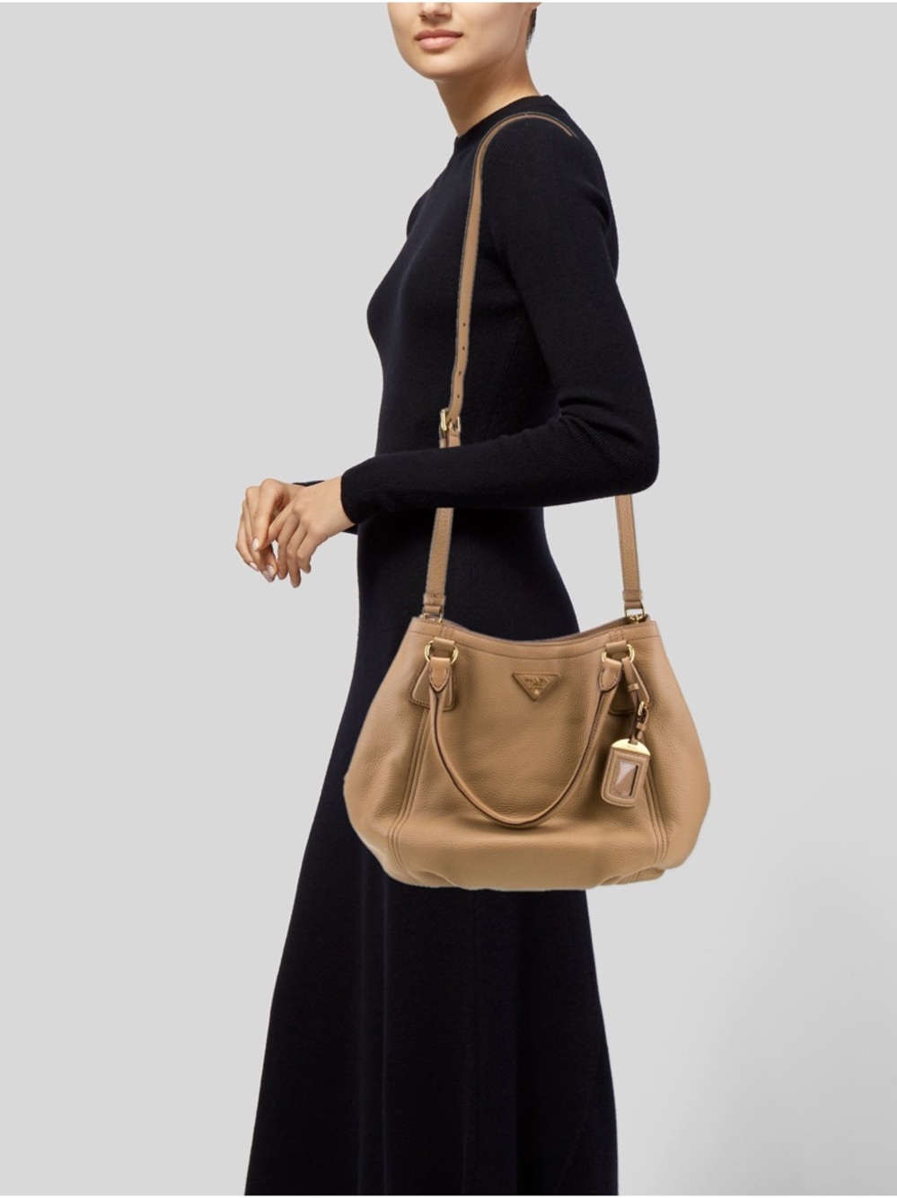 Prada Beige/Tan Vitello Daino Tote Bag